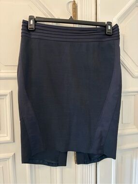 Club Monaco Dark Navy Panel Pencil Skirt